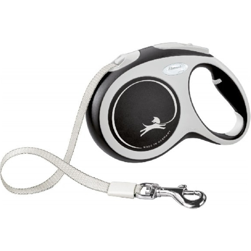 Flexi Inerces pavada suņiem – Trixie New COMFORT, tape leash, L: 8 m, black