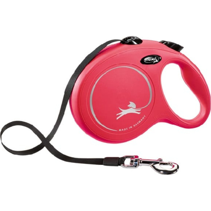 Flexi Inerces pavada suņiem : Trixie Flexi New Classic, tape leash, L: 5 m, red