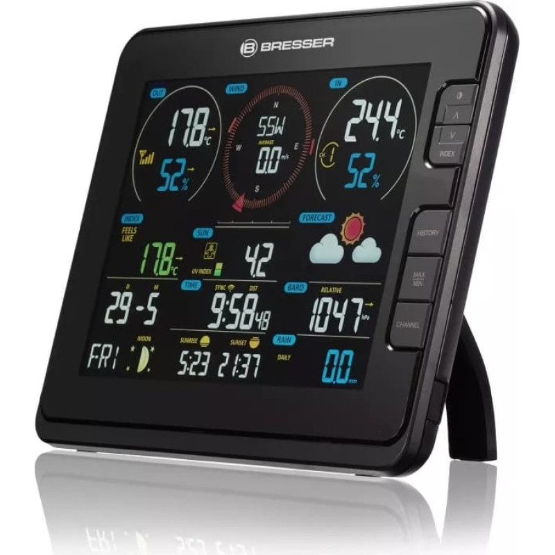 BRESSER Professional 7-in-1 Wi-Fi meteoroloģiskā stacija ar papildu bāzes staciju
