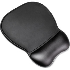 Ergonomic Mouse Pad and Wrist Rest Gel Eco Leather Large Anti-Slip - Black