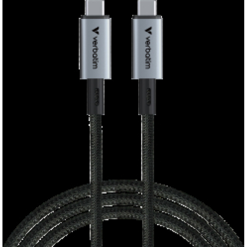 Kabelis Verbatim USB-C to USB-C 240W 40 Gbps 120 cm