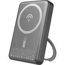 Dudao Powerbank K28 10000mAh ar MagSafe ar metāla korpusu un PD statīvu 22.5W - pelēks