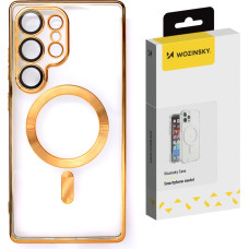 Wozinsky Samsung Galaxy S24 FE galvanizēts Magsafe maciņš - zelta krāsā