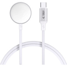 TECH-PROTECT MC02 ULTRABOOST MAGNETIC CHARGER TYPE-C CABLE 100CM APPLE WATCH WHITE