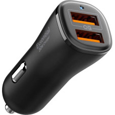 SPIGEN ESSENTIAL EV302 2-PORT CAR CHARGER 30W BLACK