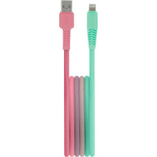 Setty cable USB - Lightning 1,5 m 2,4A KGA-L-1.52420 turquoise-pink gradient