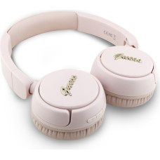 Guess Script Metal Logo Wireless Headphone Pink