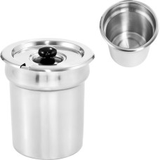 Royal Catering Tērauda katla ieliktnis ar vāku zupas sildītājam bain-marie 3,8 l