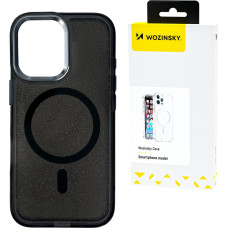 Wozinsky Samsung Galaxy S25 Ultra Mag Safe aizsargvāciņš - melns ar mirdzumiem