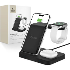 TECH-PROTECT QI15W-A37 3IN1 WIRELESS CHARGER FOR ANDROID & APPLE BLACK