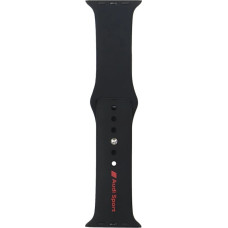 Audi Sport Red Logo Silicone Watch Strap for Apple Watch 44 | 45 | 46 | 49 mm - black