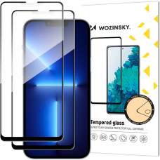 Wozinsky Rūdīts stikls iPhone 14 Plus / 13 Pro Max pilnekrāna ekrānam ar rāmi, Case Friendly, melns - 2 gab.