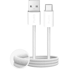 Puro Fabrik 2.0 10W 1,5 m pīts USB-A - USB-C kabelis - balts