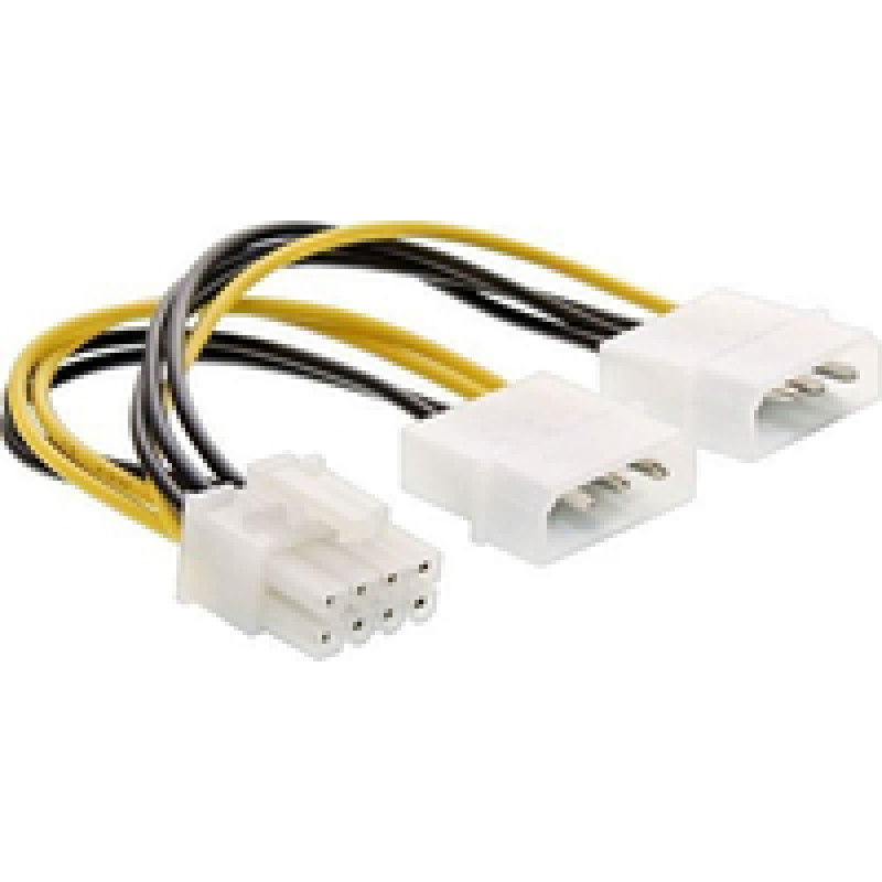 Inline Baro&scaron;anas kabelis 2x Molex 5.25" na 8pin PCI-Express  0.15m - 26628C
