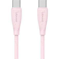 Kabel USAMS Green Series SJ716 60W USB-C do USB-C 1m różowy