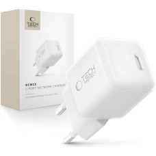 Tech-Protect NCM25 USB-C PD 25W Wall Charger - White