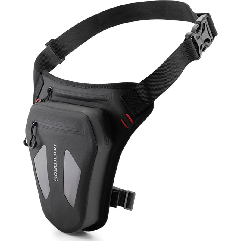 Rockbros Motocikla kājas soma, aug&scaron;stilba josta, plecu soma - melna
