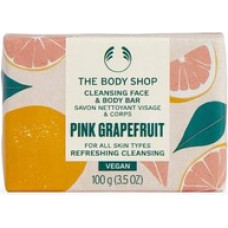 The Body Shop Pink Grapefruit Cleansing Face & Body Bar - Solid soap for face and body.