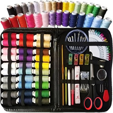 Retoo Drēbnieka instrumentu kaste, diegu apgriešanas mehānisms, piederumi koferī - 122 gab.