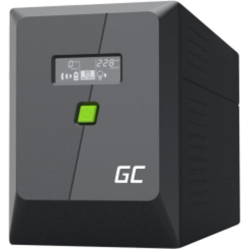 Nepārtrauktas barošanas bloks Green Cell PowerProof LCD UPS 1500VA 1050W 2x Schuko + 3x IEC
