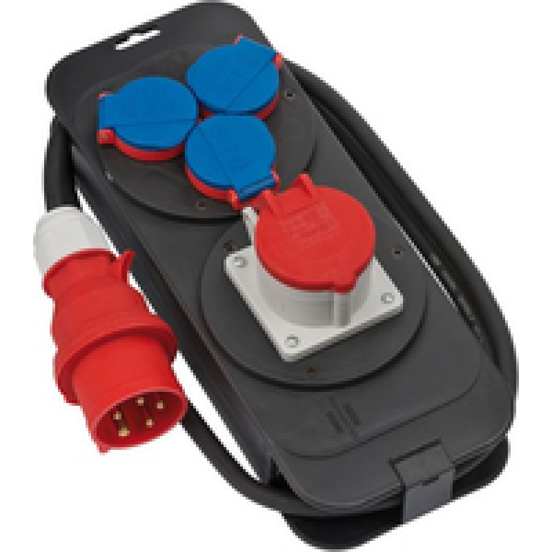 Brennenstuhl 1151600010 Stromverteilereinheit (PDU) Schwarz - Blau - Rot 4 AC-Ausgange (1151600010) 4007123667604