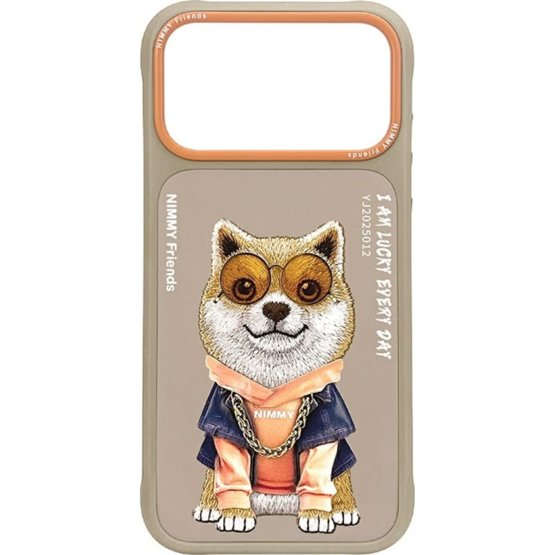 Nimmy Etui Nimmy Glasses Cool Dog do iPhone 17  Pro Max beżowy