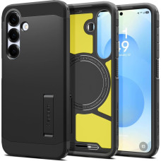 Spigen Samsung Galaxy S25 maciņš ar izturīgu Armor MagSafe statīvu - melns