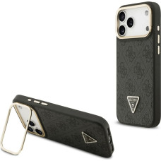 Case Guess 4G PU Triangle Logo & Stand Camera Magsafe for iPhone 17 Pro Max black