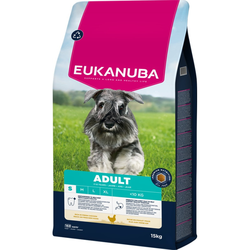 Eukanuba Sausa barība suņiem - Eukanuba Adult Small, Chicken, 15 kg