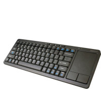 Omega OKB004B Bezvadu Klaviatūra ar iebuvētu TouchPad Priekš Smart TV | Android | MacOS | Linux | iTV | 2.4 Ghz USB Melna (ENG)