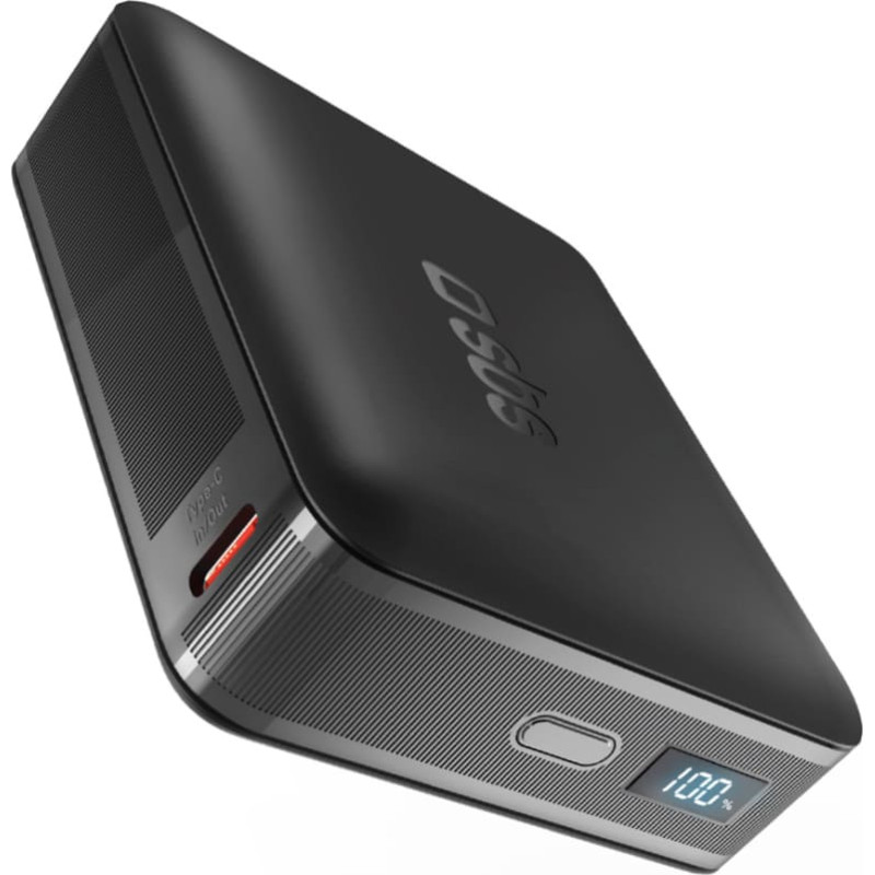 SBS Powerbank ar LCD displeju 20000mAh USB-C 65W - melns