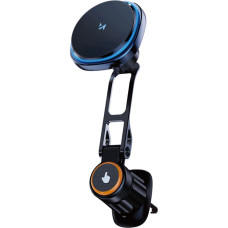 Wozinsky Automa&scaron;īnas turētājs ar induktīvo tālruņa lādētāju un Qi MagSafe 15W režģa ventilatoru - melns