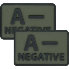 Helikon - PVC plāksteri - asinsgrupa - A- NEG - olīvzaļi - 2 gab.