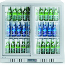 Arktic Bāra ledusskapis ar 2 bīdāmām durvīm LED 150 l 160 W 90x52x84 cm - sudrabkrāsas