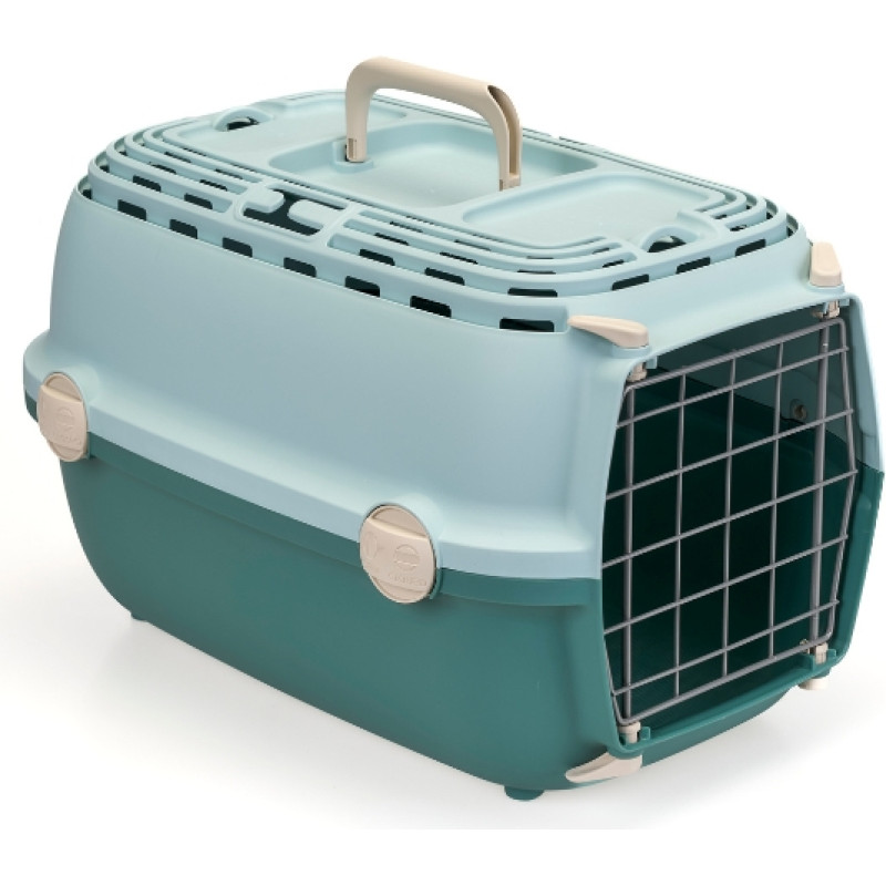 Stefanplast Transportē&scaron;anas būris Horizon 1 ar metāla durvīm 48x32x30cm gai&scaron;i zaļ&scaron;|zaļ&scaron;