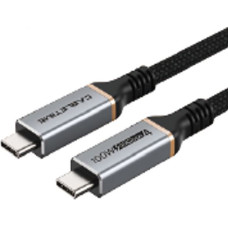 Extradigital Augstākās kvalitātes kabelis USB4, C tips - C tips, 40 Gb/s, 100 W, 20 V/ 5 A, 8 K/ 60 Hz, 1 m