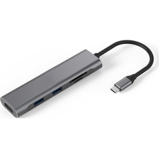 Extradigital Adapteris USB C tipa - 2 x USB 3.0, HDMI, SD, TF
