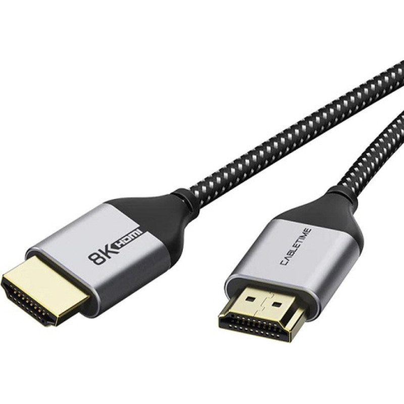 Cabletime Augstākās kvalitātes HDMI kabelis - HDMI, 8K, Ultra HD, 1m, 2.1v