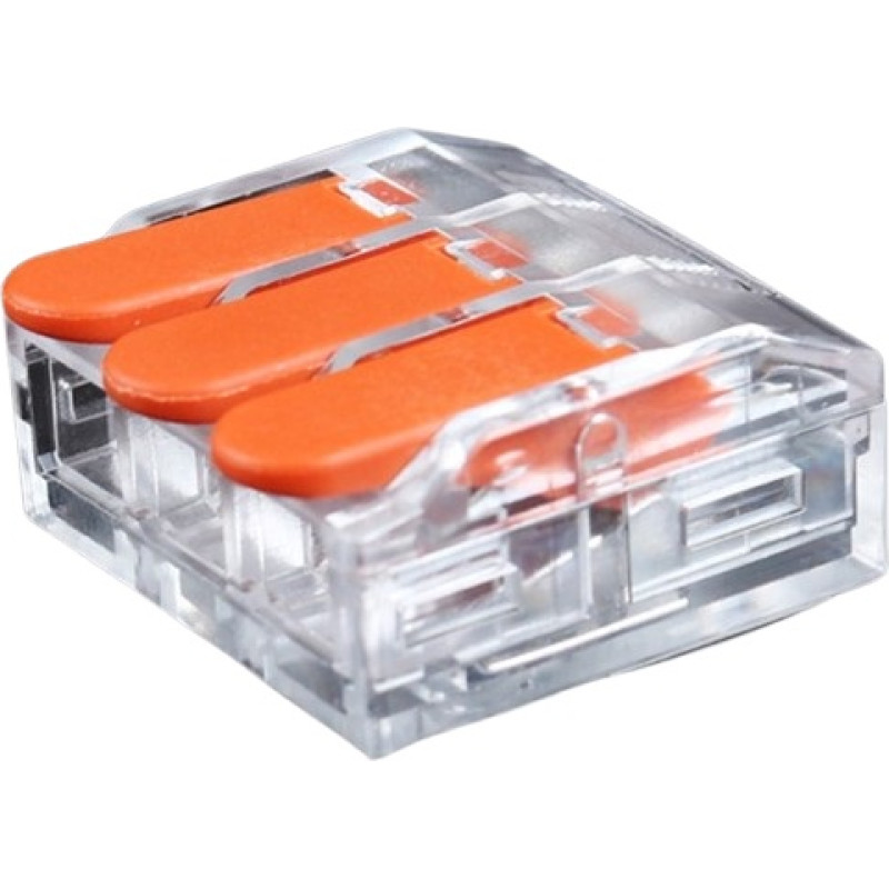 Hismart Savienojo&scaron;ais savienotājs ar sviru, 3x 0.5-6.0mm&sup2;, 41A, 450V, 20gab.