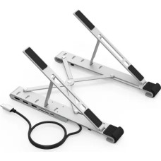 Choetech Klēpjdatora statīvs CHOETECH ar USB C tipa 7 portu centrmezglu