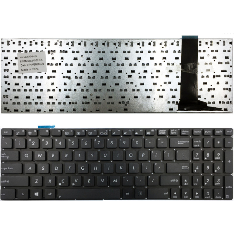 Asus tastatūra: N56VB, N56J, N56JN