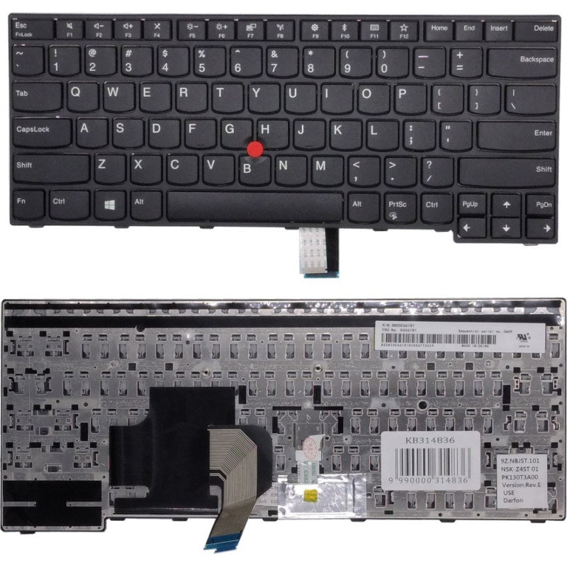 Lenovo Tastatūra LENOVO Thinkpad E470, ar trackpoint, ASV