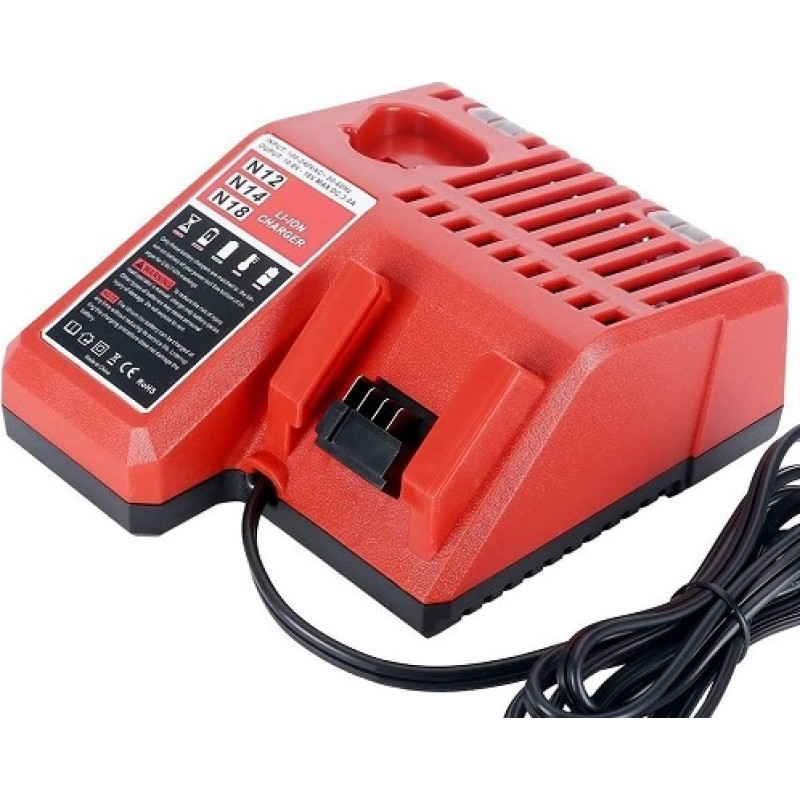 Extradigital Elektroinstrumentu akumulatora lādētājs MILWAUKEE N12N14N18, 10.8V-18V, 3A, litija jonu