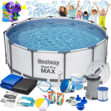 Bestway Dārza rāmja baseins 427 x 84 cm 17-in-1 56595 + burbuļu ma&scaron;īna BEZ MAKSAS