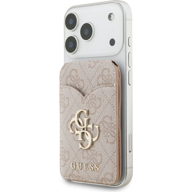 Guess PU 4G Mirror MagSafe Cardslot Stand Pink