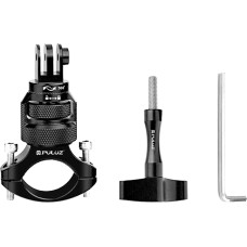 Aluminum 360° PULUZ Steering Wheel Mount for Sports Cameras (Black)