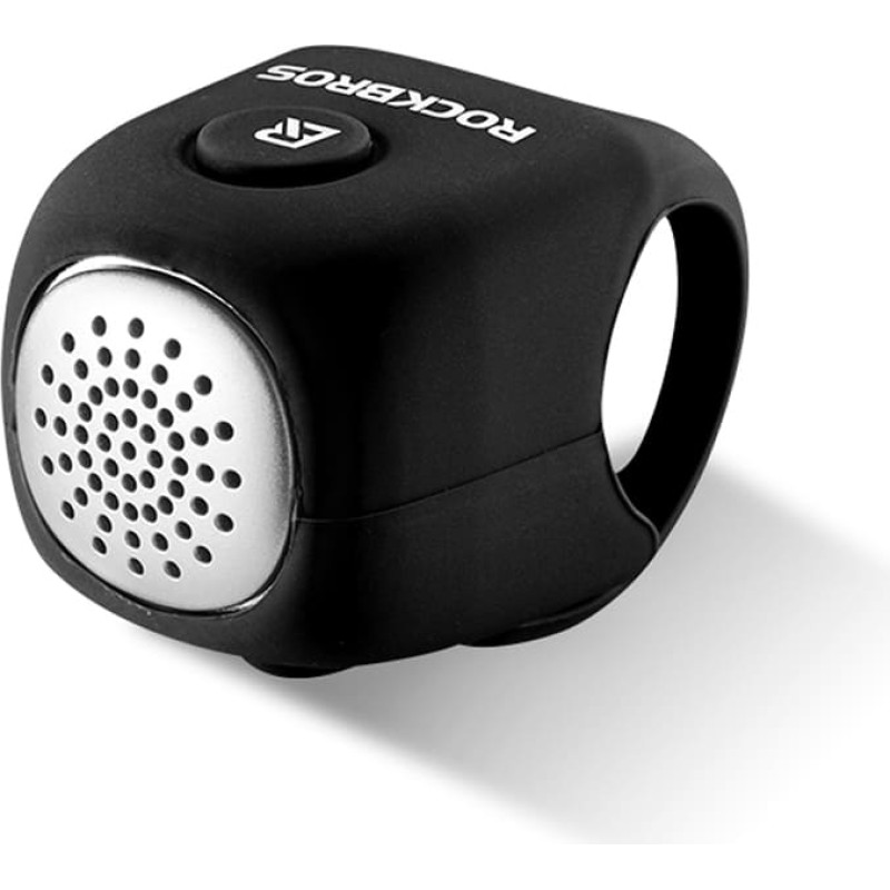 Rockbros Elektronisks velosipēda zvaniņ&scaron; silikona korpusā - melns