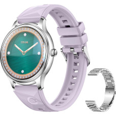Smart Watch COLMI L28 (Silver-purple + silver steel strap)