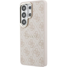 Guess PU Leather 4G Gold Frame Magnetic Case for Samsung Galaxy S26 Ultra Pink