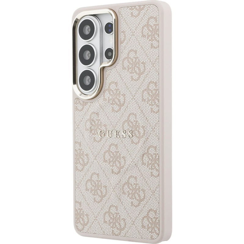 Guess PU Leather 4G Gold Frame Magnetic Case for Samsung Galaxy S26 Ultra Pink